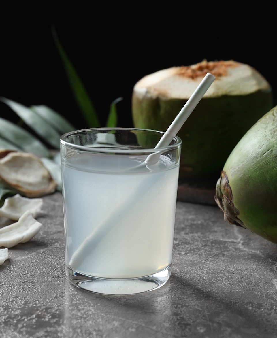 Coconut water and electrolyte-rich drinks