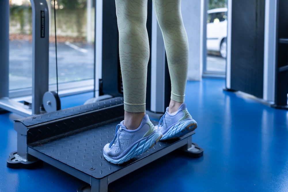 Woman doing calf raises